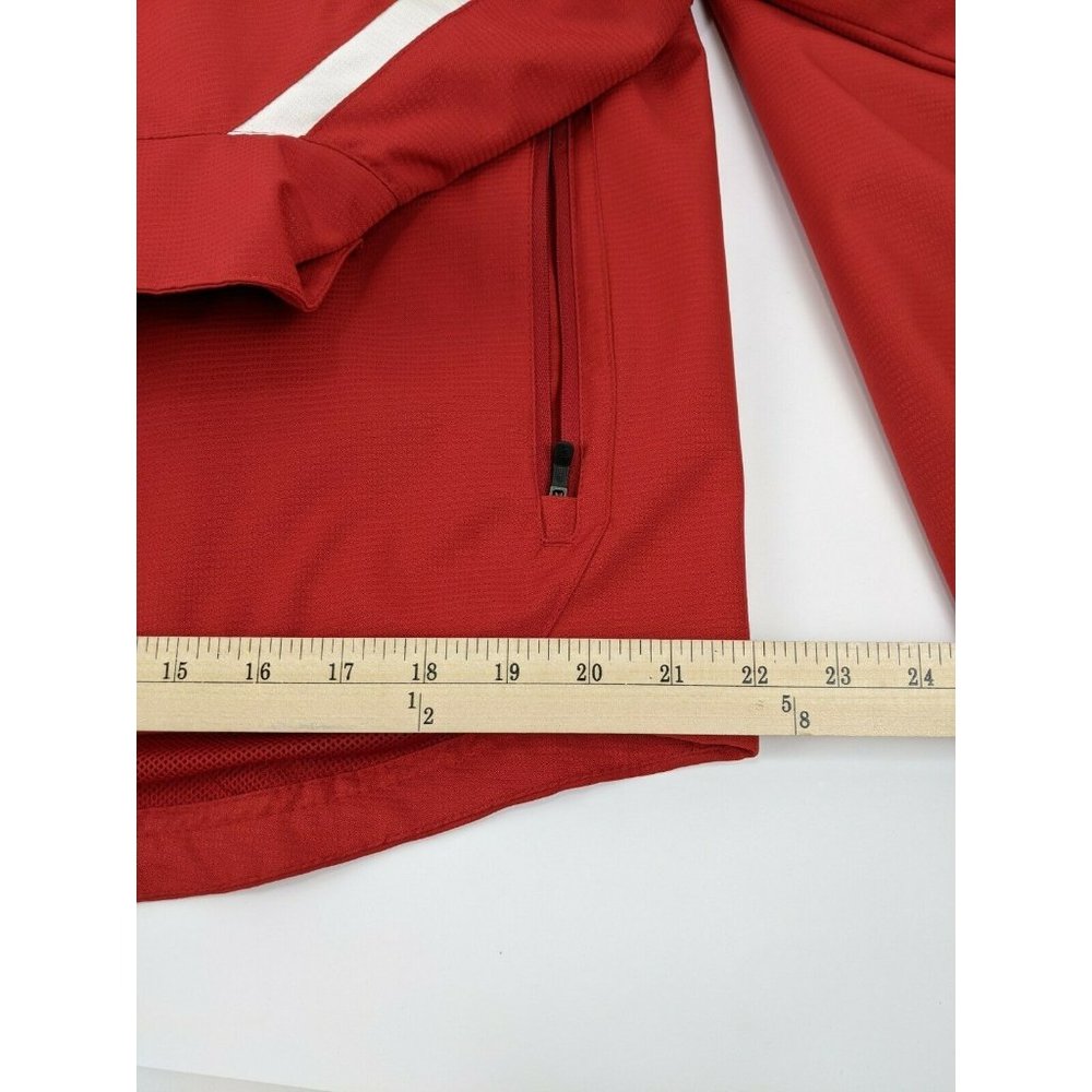 Adidas Jacket Mens Sz Small Nebraska Woven Warmup Style 6985A Red $49 - Picture 11 of 12